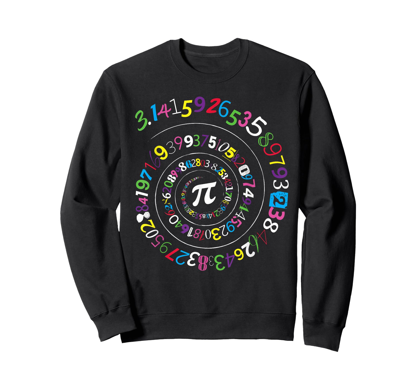 Pi Day Shirt Spiral Pi Color Numbers Teacher Student T-Shirt
