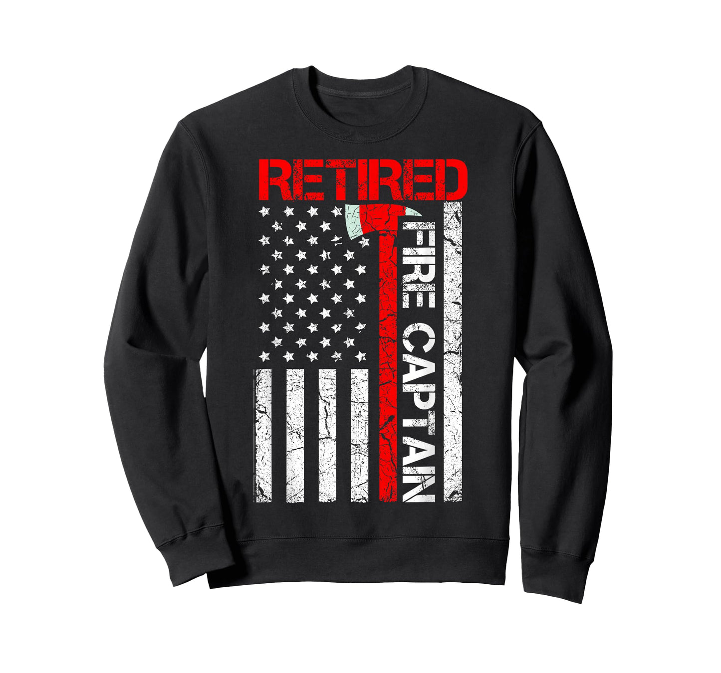 Retired Firefighter Fire Captain Retirement American Flag T-Shirt