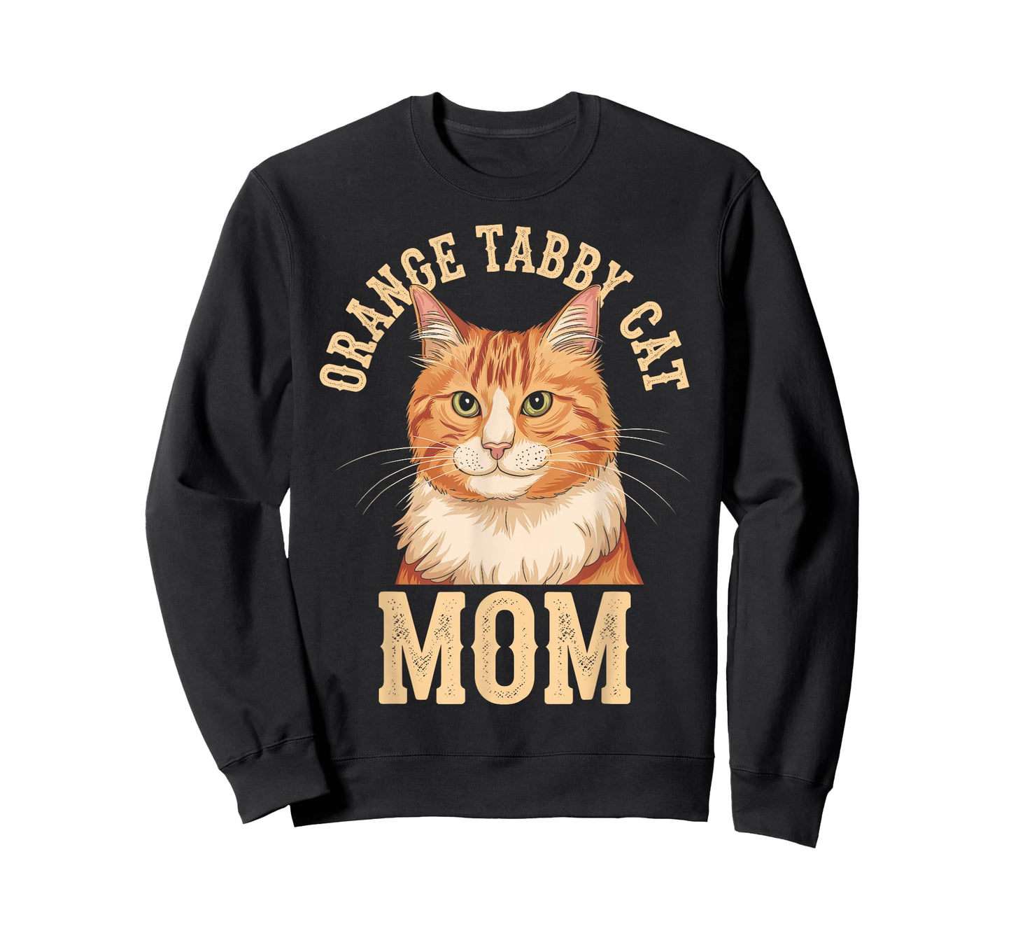 Orange Tabby Cat Mom T-Shirt