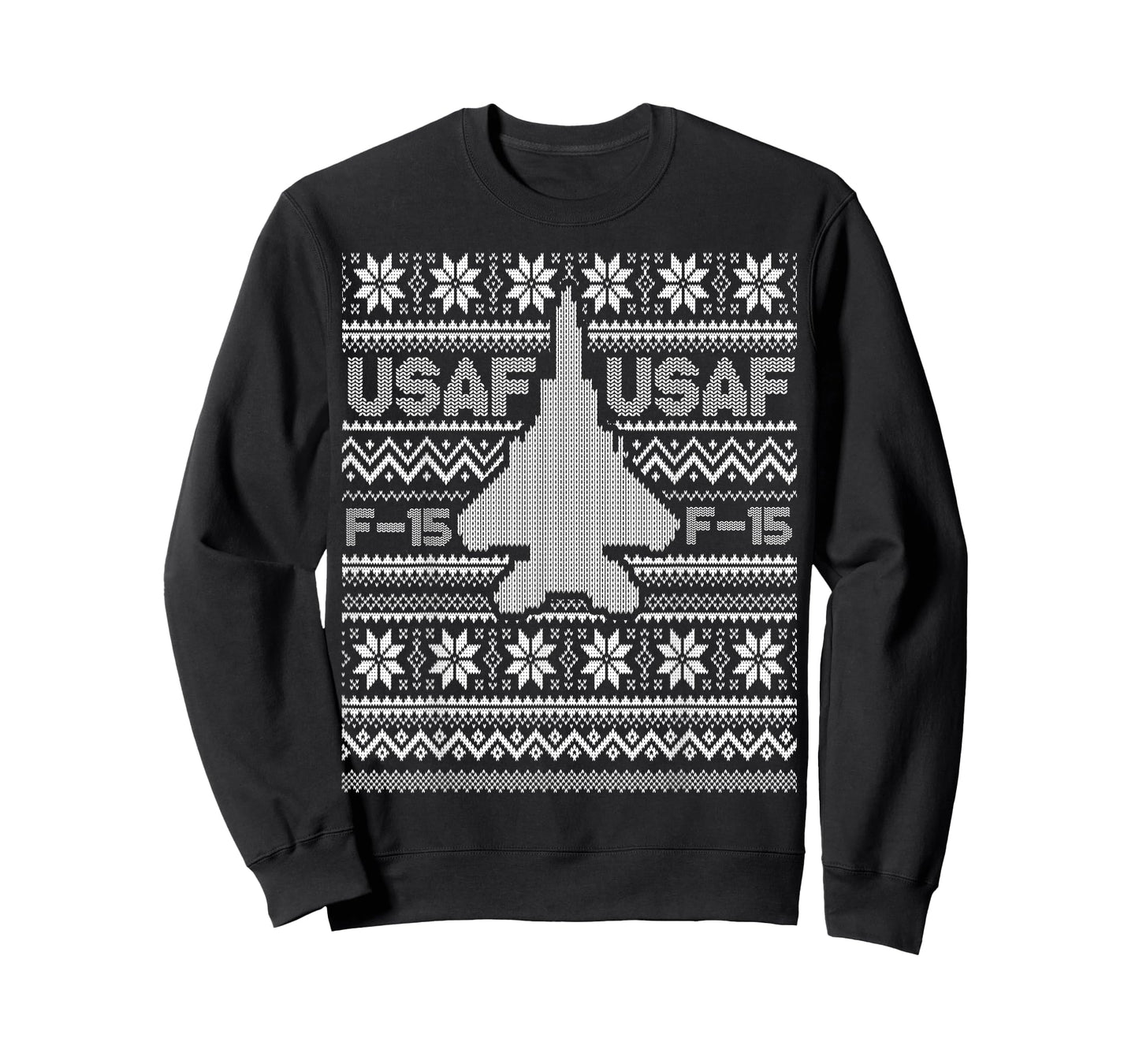 F-15 USA Ugly Christmas Sweater Tee fighter jet usaf pilot T-Shirt
