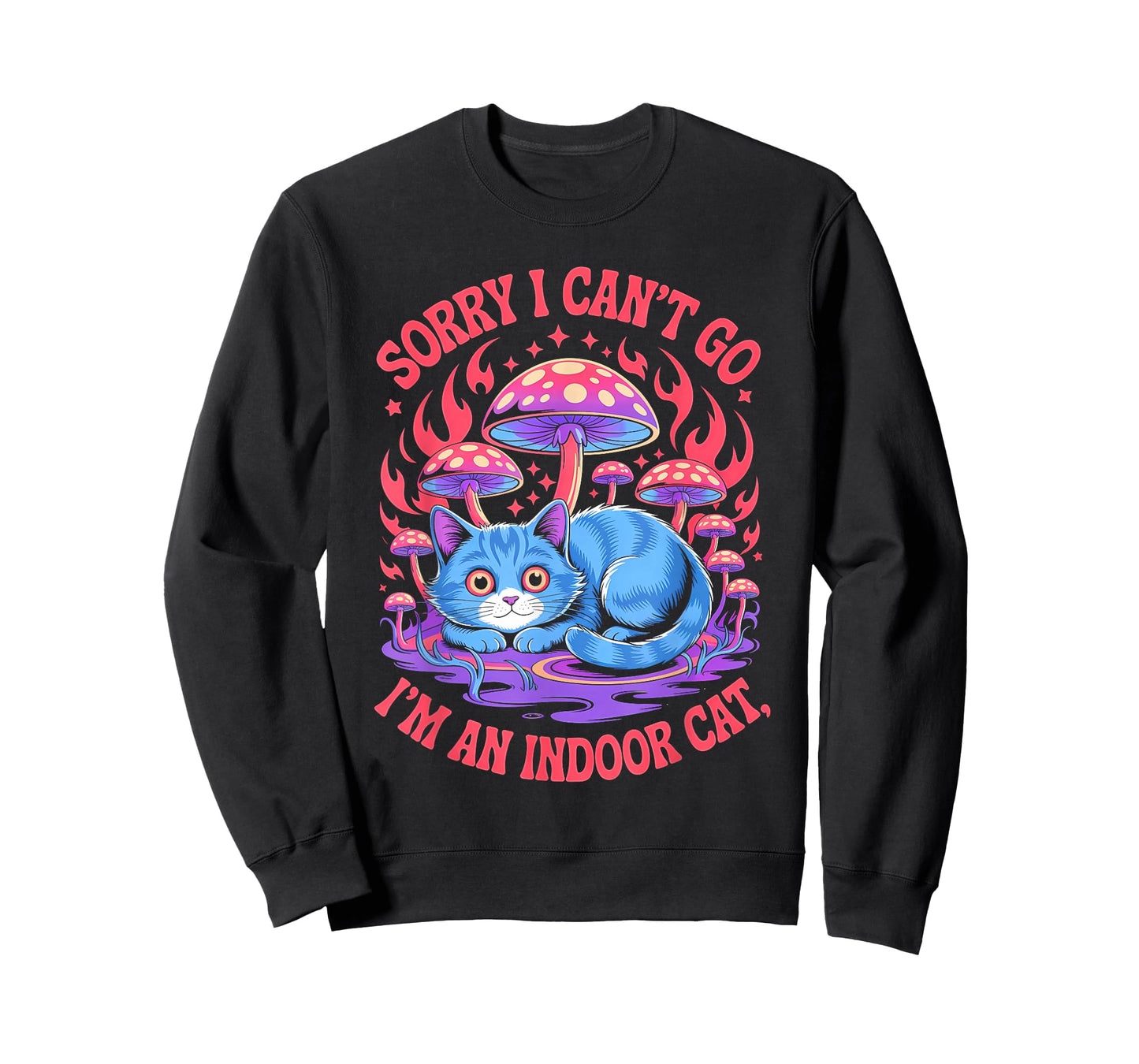 Sorry I Cant Go Im an Indoor Cat Homebodies Playful Humor T-Shirt