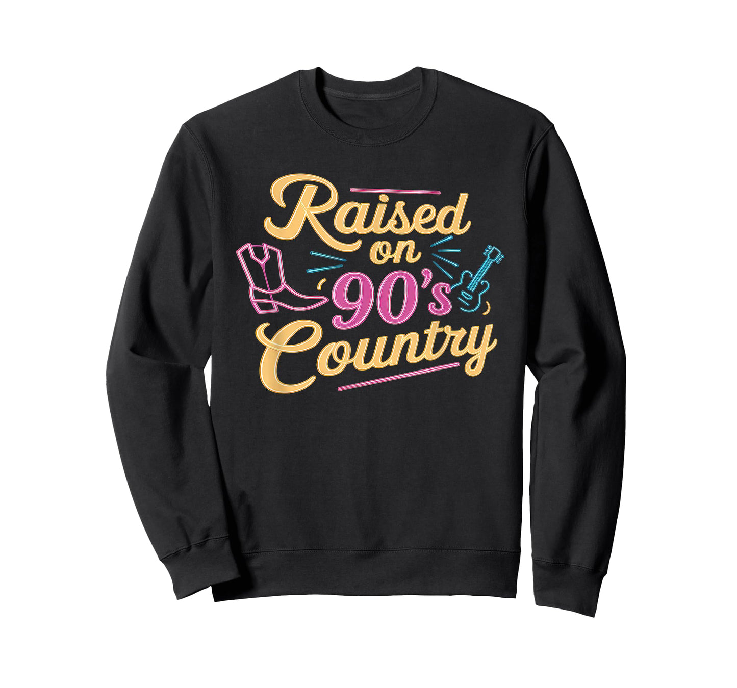 Raised on 90s Country Shirt Womens Music Cowgirl Cowboy T-Shirt