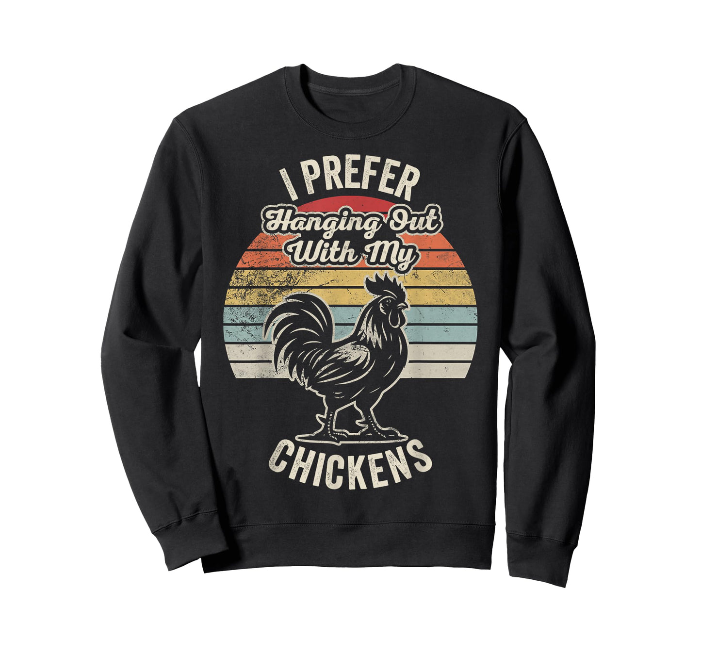 I Prefer Hanging Out with My Chickens Retro T-Shirt
