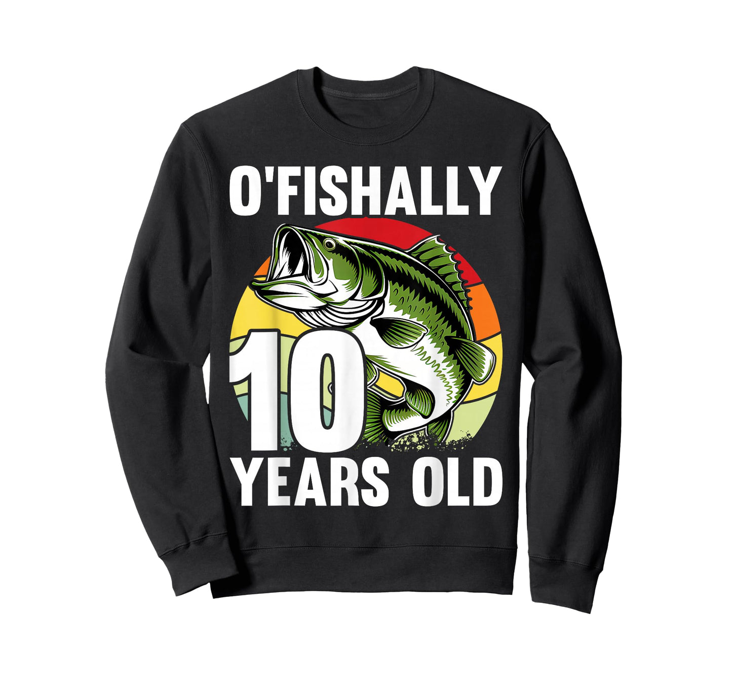 O'Fishally 10 Years Old Fishing Birthday Theme Party 10th T-Shirt