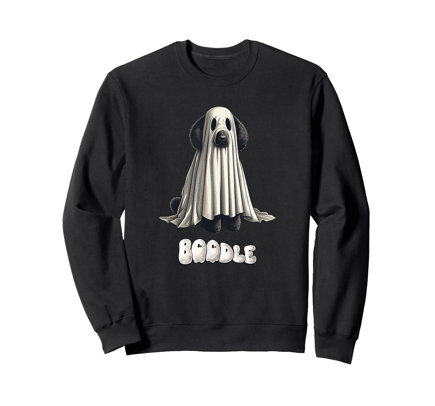 Spooky Boodle Black Poodle Halloween Ghost, Funny Dog Mom T-Shirt