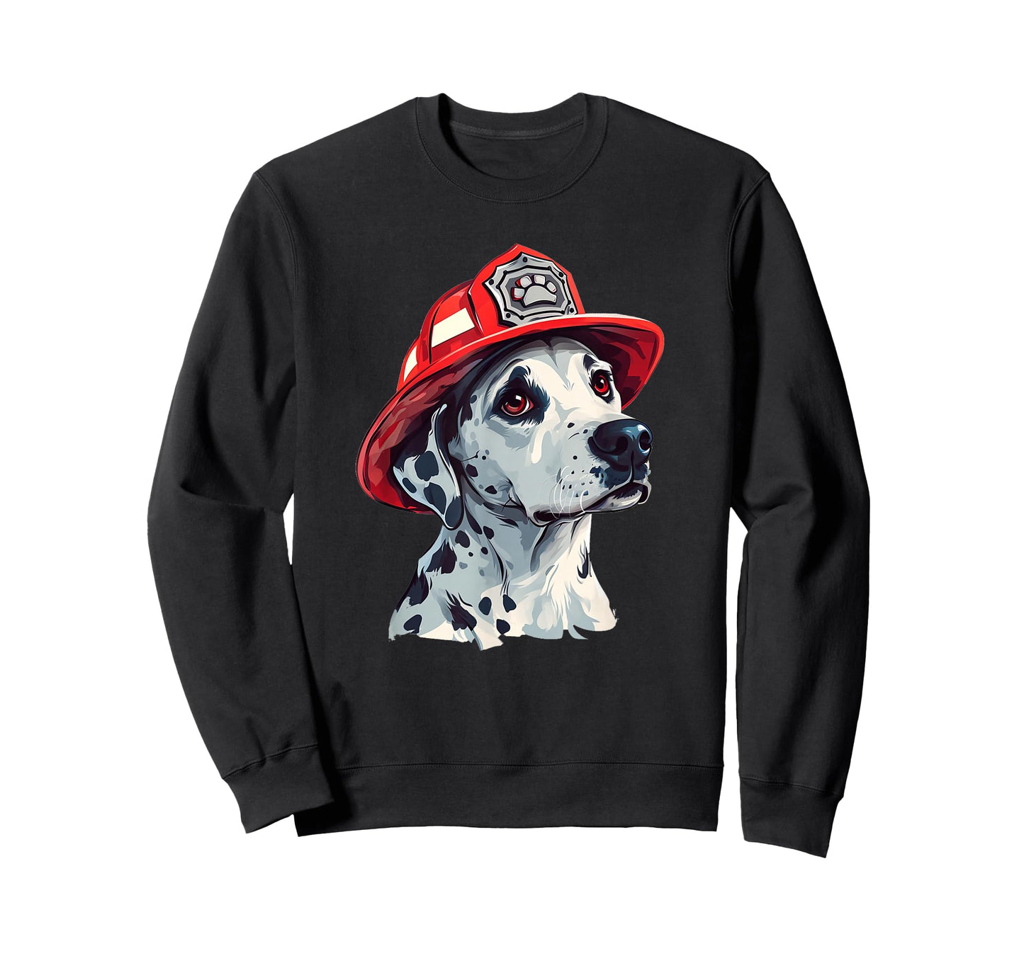 Dalmatian Firehouse Dog Firefighter Hat Fireman Dog T-Shirt