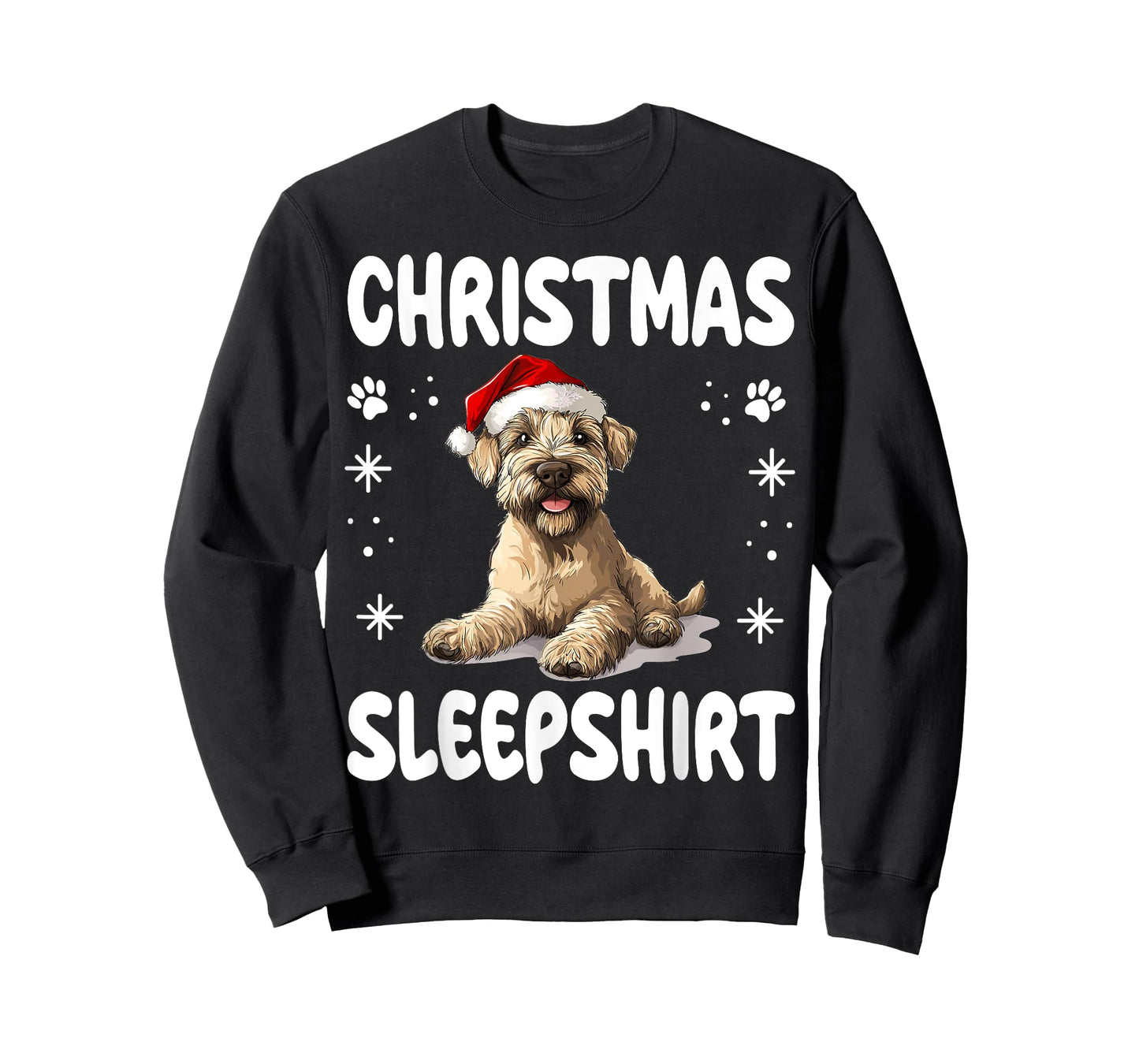 Soft Coated Wheaten Terrier Dog Nightgown Pajama Christmas T-Shirt for Men Women Kids