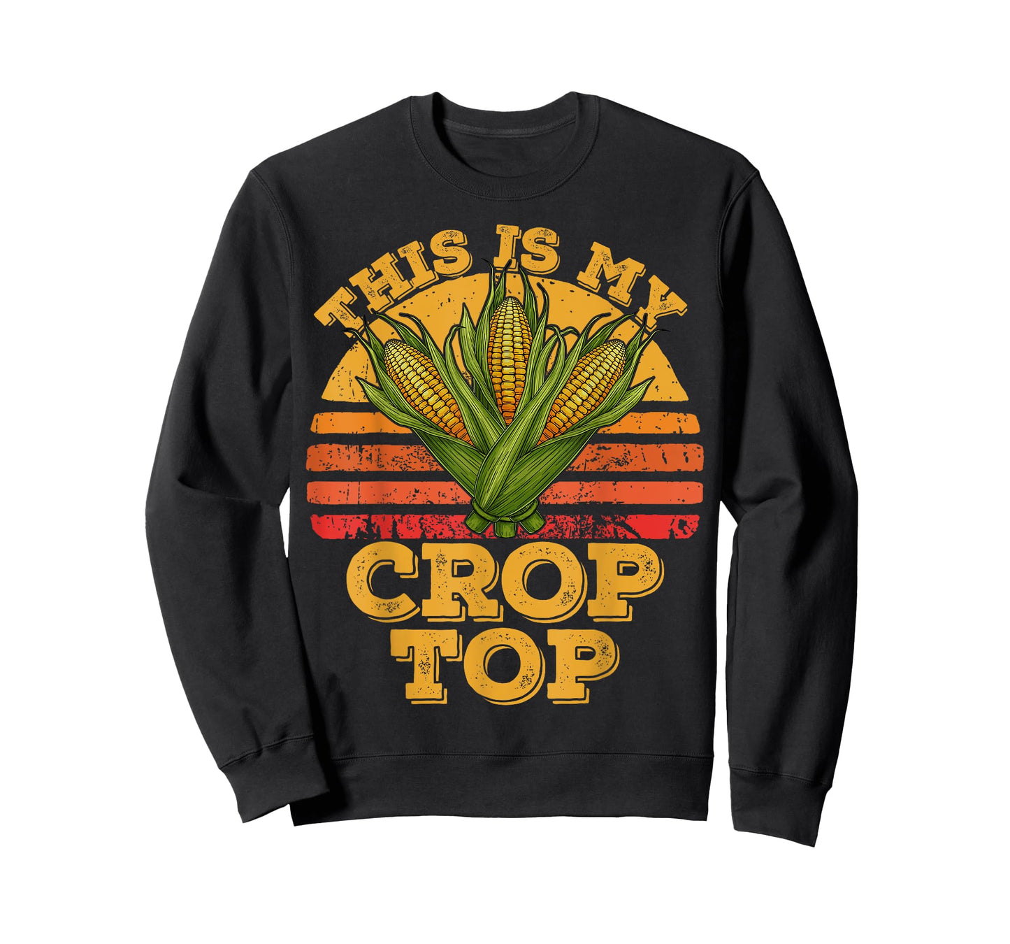 This Is My Crop Top Funny Farmer Farming Corn Lover Retro T-Shirt