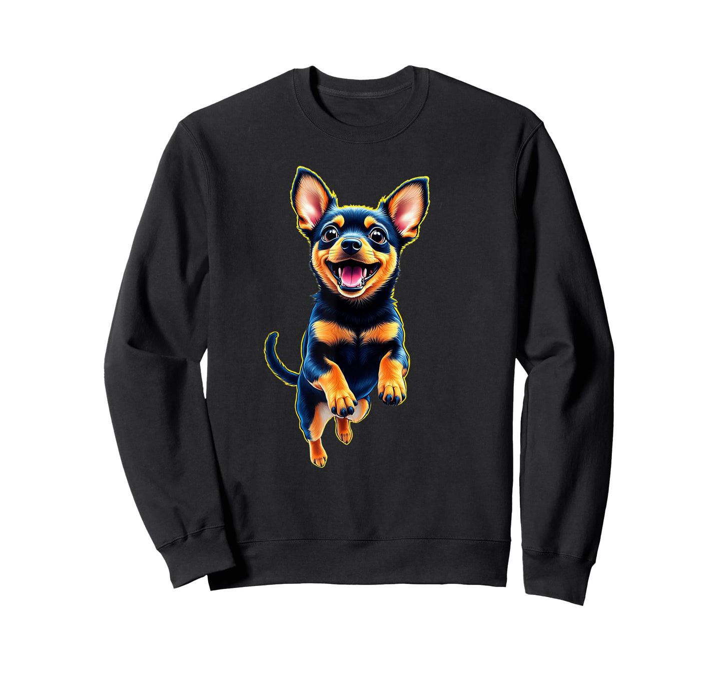Chiweenie Dog Lovers Jumping Design Cute Funny Chiweenie T-Shirt