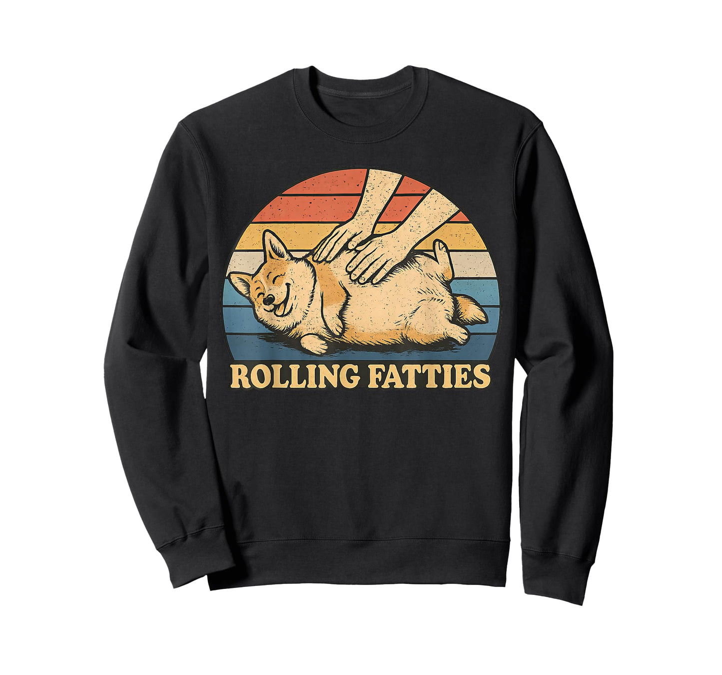 Corgi Rolling Fatties Pun Joke Dog Lover T-Shirt