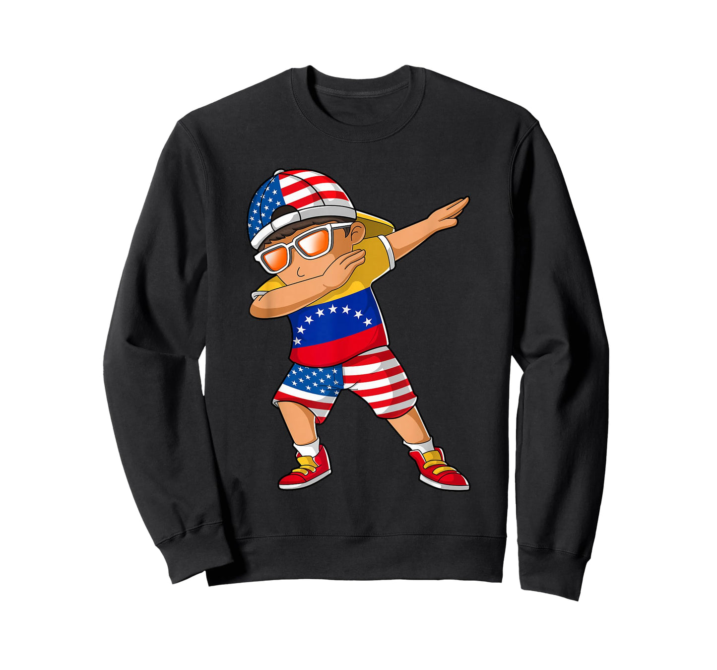 Half American Half Venezuelan Boy Kid Venezuela Flag T-Shirt