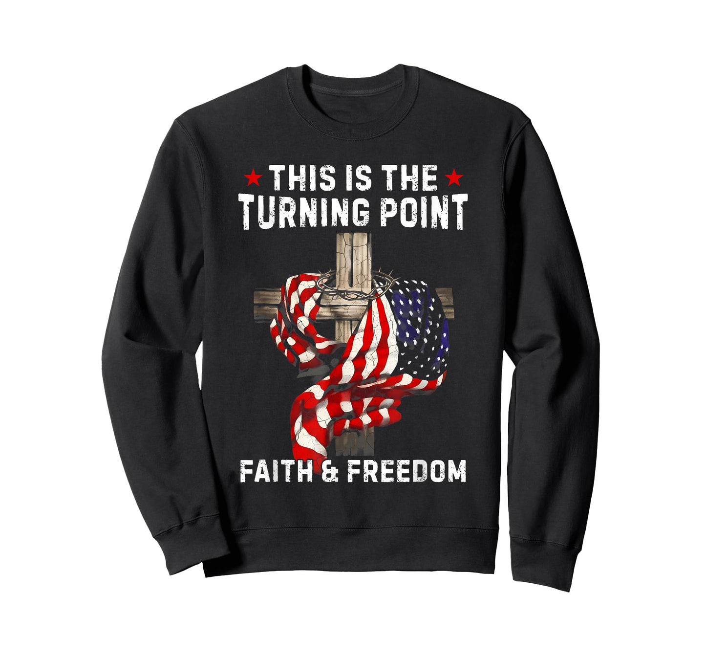 This is The Turning Point Patriotic Christian Faith USA Flag T-Shirt