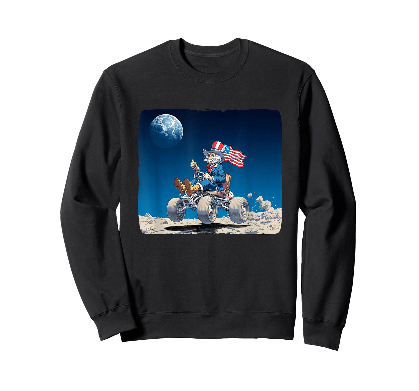 Nice Moon and Space Vehicle with Earth View for Man & Woman T-Shirt