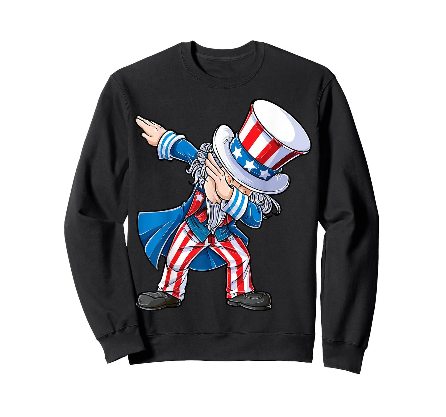 Dabbing Uncle Sam 4th of July Kids Boys Men Funny Dab Dance T-Shirt