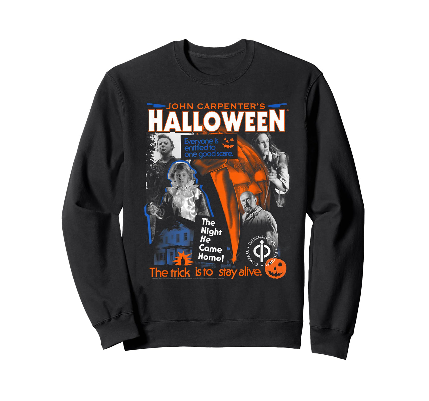 Halloween Trick is to Stay Alive Collage Retro Horror Movie T-Shirt