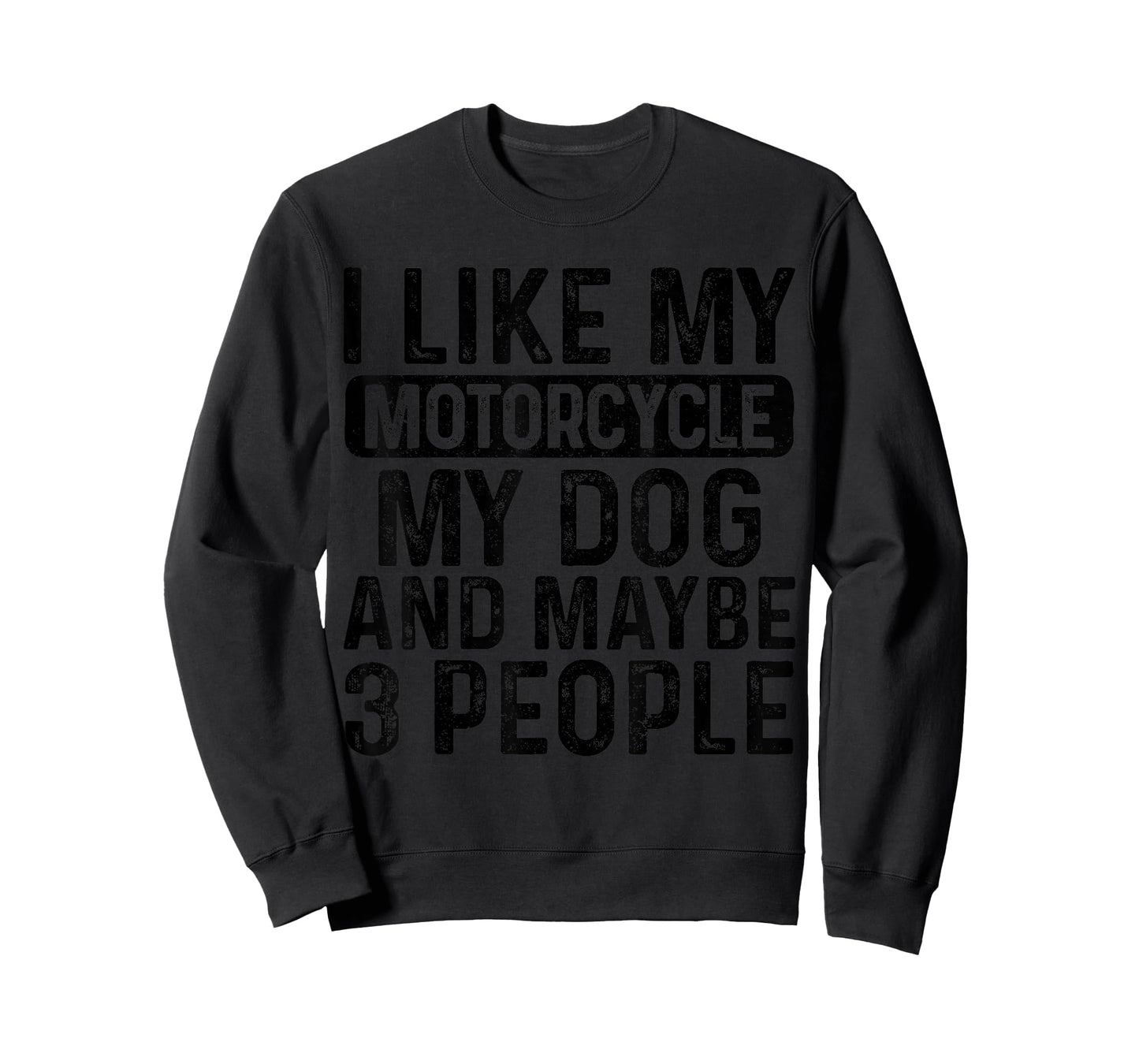 I Like My Motorcycle Dog & Maybe 3 People Funny Biker T-Shirt