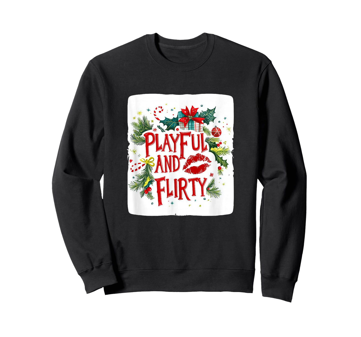 Playful and Flirty Santa Look for Naughty Christmas T-Shirt