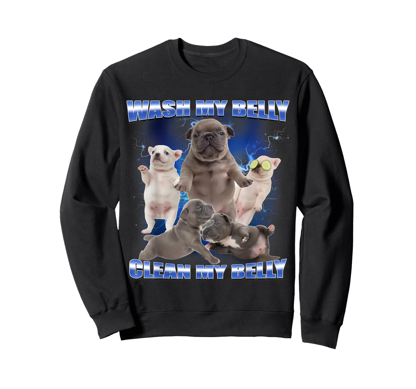 Pibble Dog Wash Clean My Belly Funny Meme T-Shirt