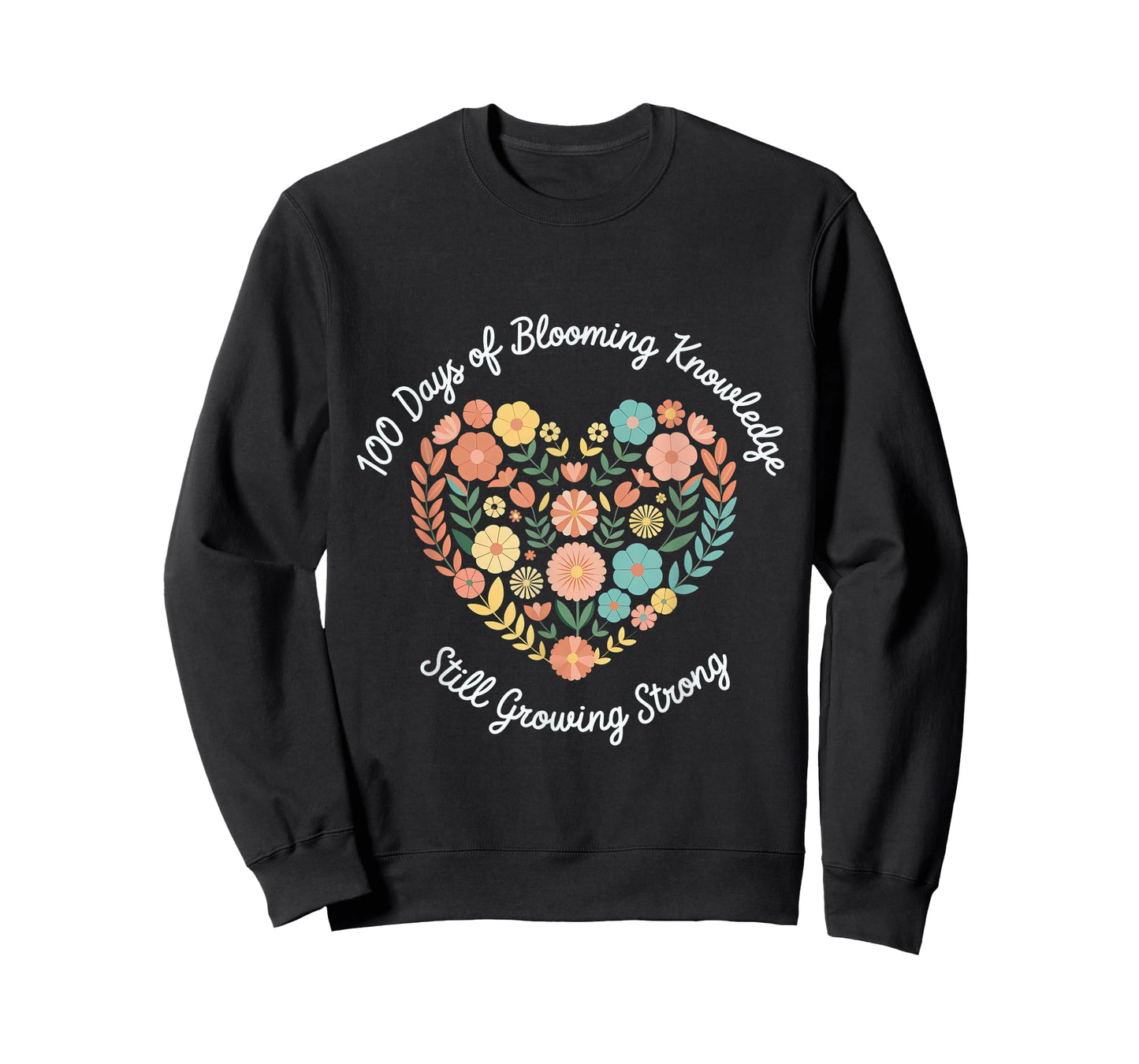 100 Days Growing Boho Flowers Teacher 100th Day of School T-Shirt