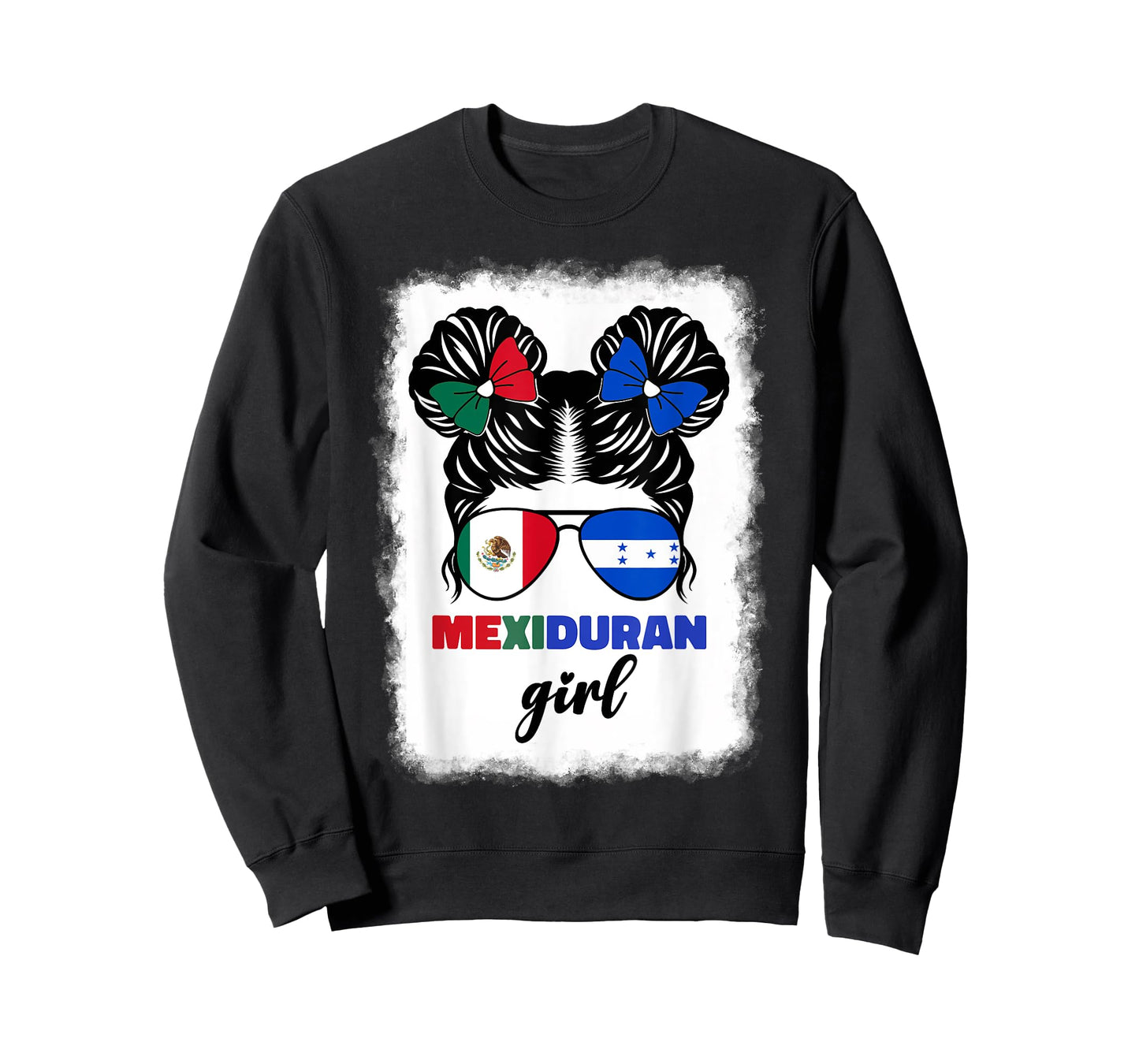 Half Mexican And Honduran Mexico Honduras Flag Girl Kids T-Shirt