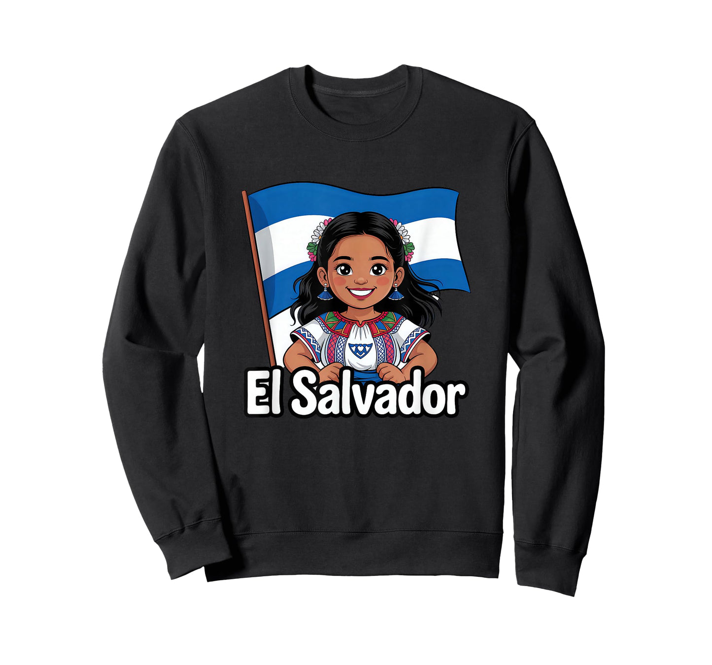 El Salvador Flag Proud Salvadoran Girl Salvadoreña T-Shirt