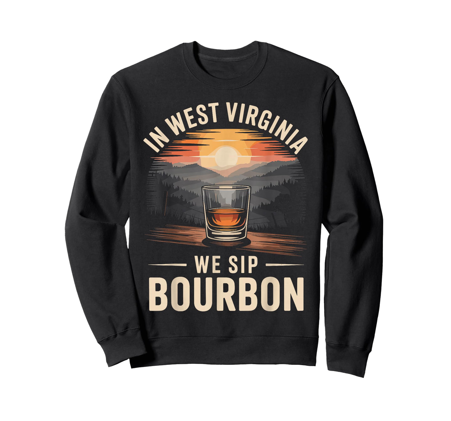 in Virginia We Sip Bourbon Retro Whiskey T-Shirt