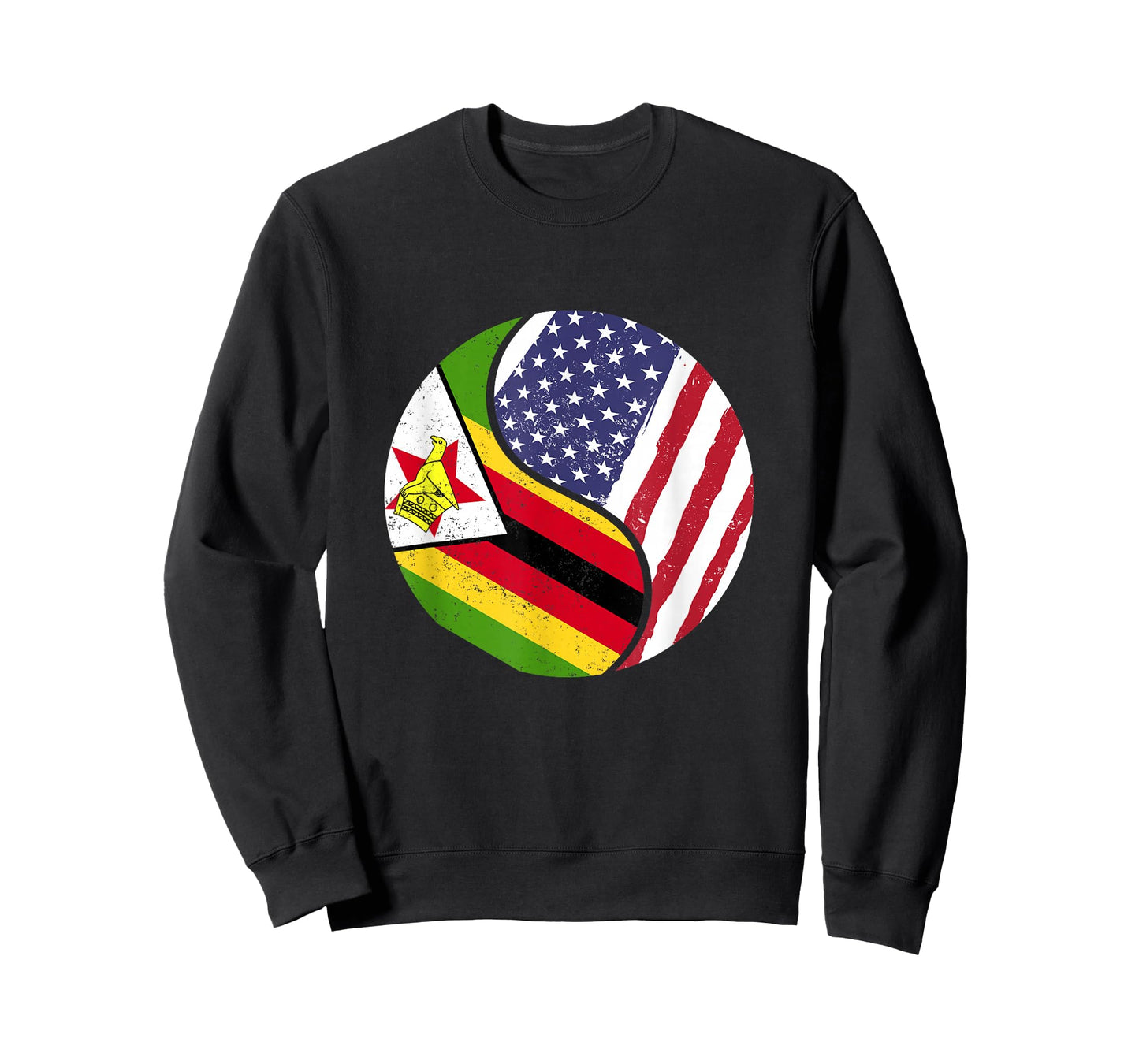 United States Yin And Yang - US Flag Zimbabwe T-Shirt