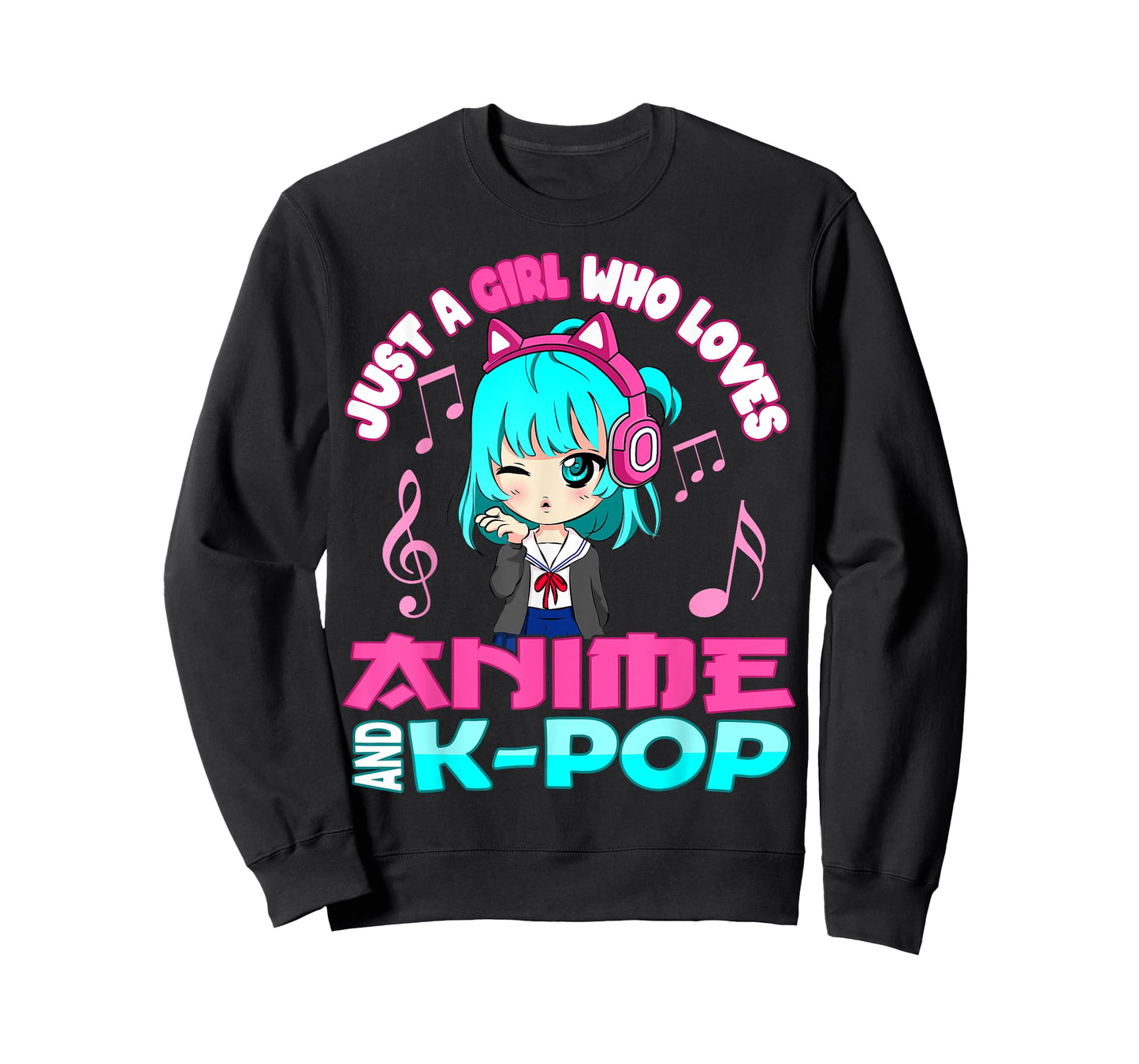 Anime and K-Pop Musik Manga Kawaii Chibi Merch KPOP Otaku T-Shirt