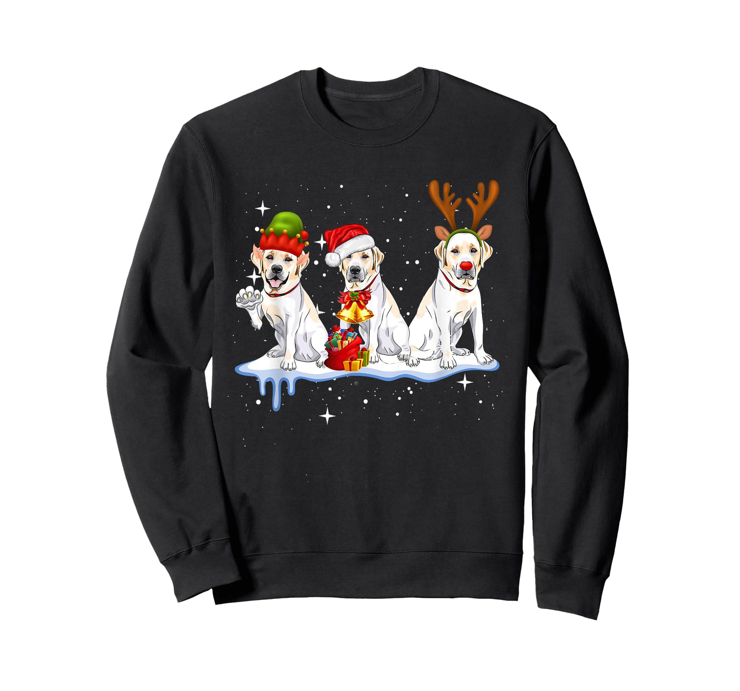 Labrador Retriever Christmas Reindeer Xmas Holiday Costume T-Shirt