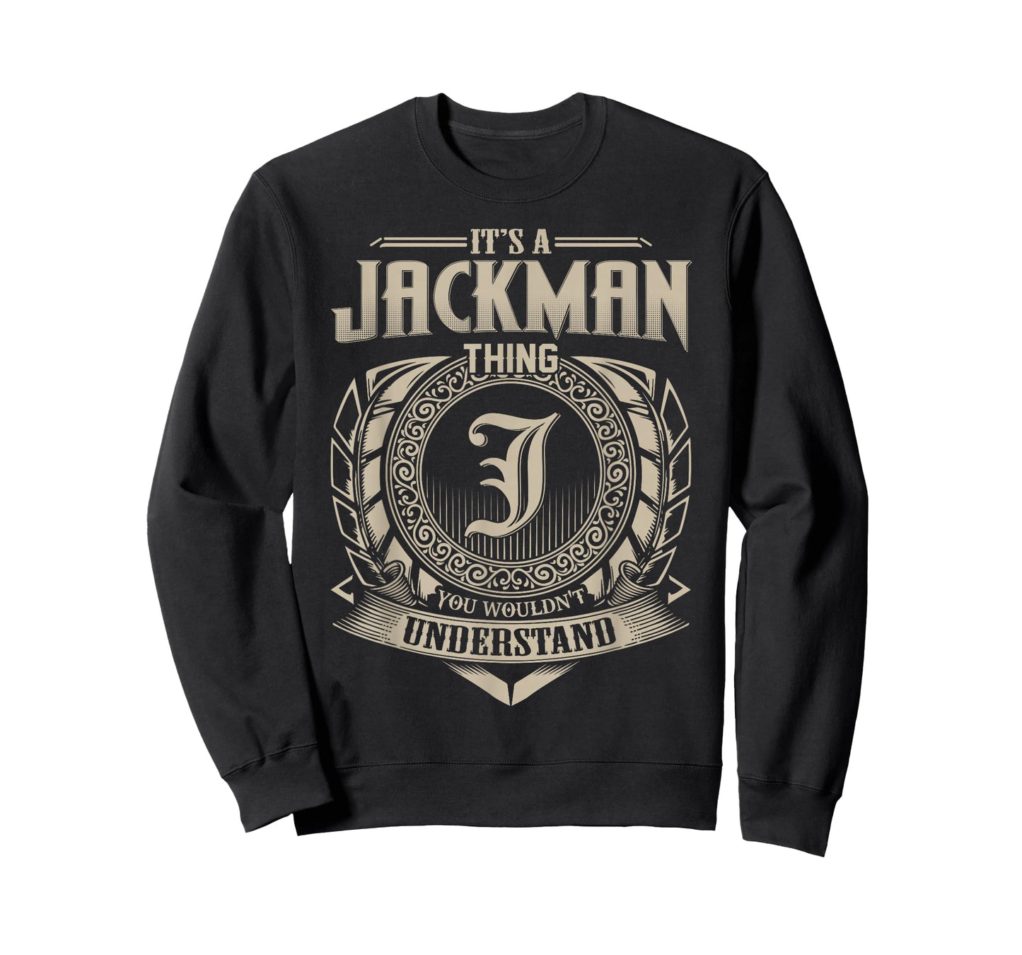 Vintage Classic JACKMAN Family Tee Apparels Unisex-Adults Black Small Crew Neck Short Sleeve T-Shirt