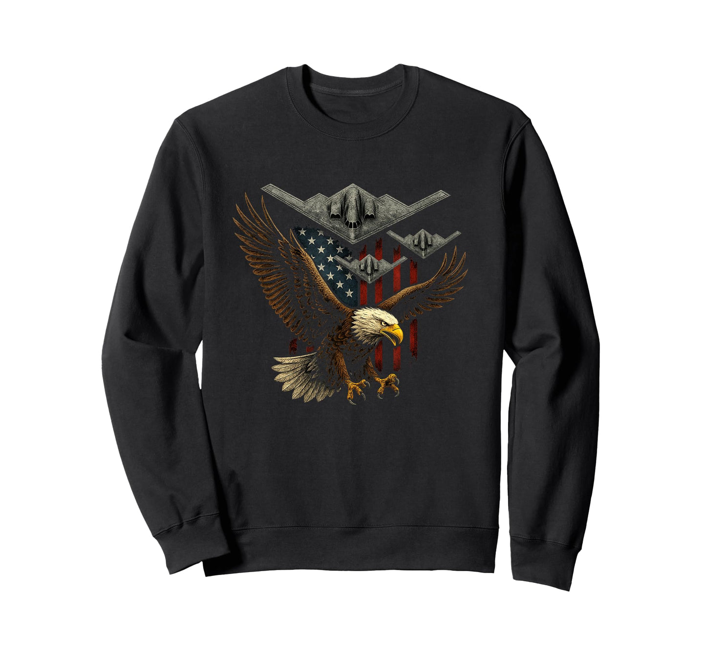 Patriotic Eagle B2 Stealth Bombers American Flag 4th of July T-Shirt