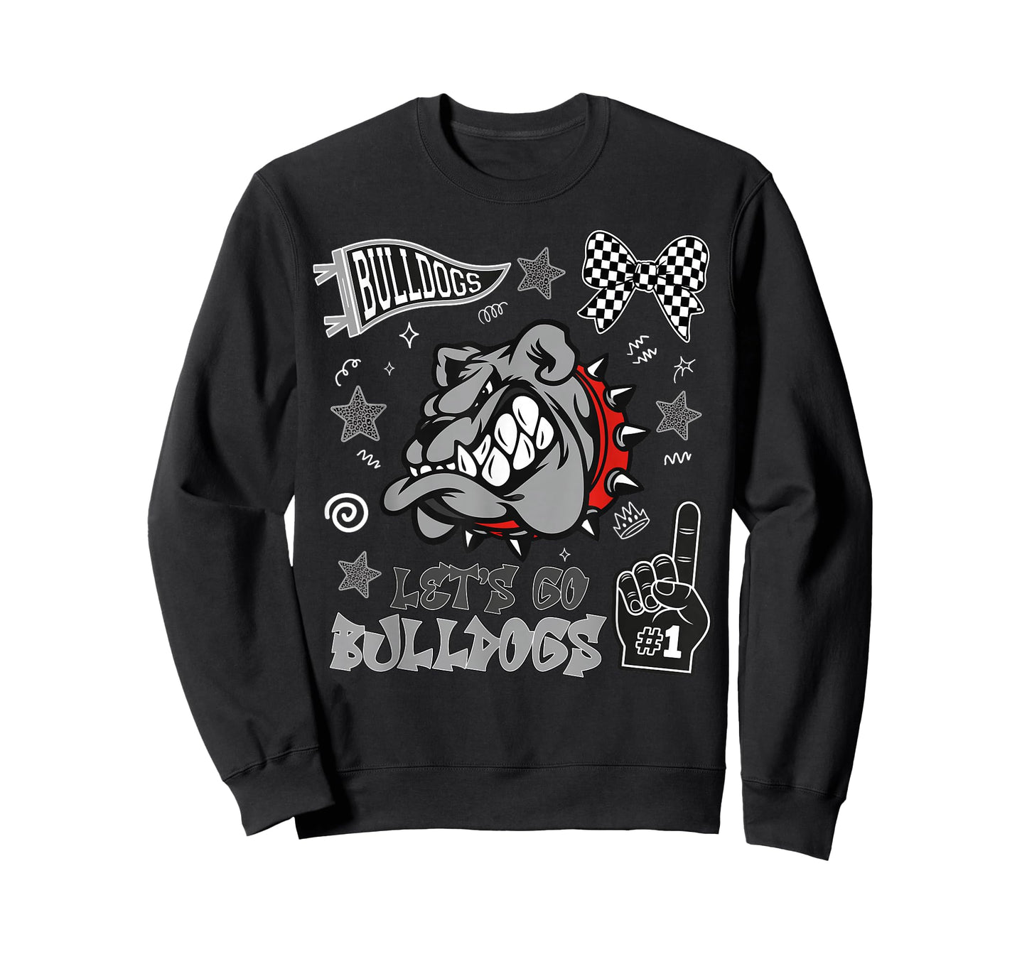 Bulldogs Mascot Back to School Team Spirit Sports Fan T-Shirt