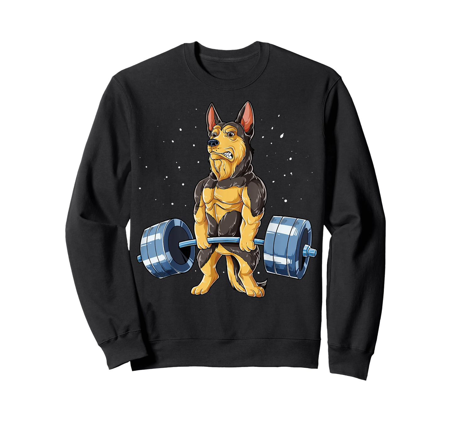 German Shepherd Weightlifting Funny Deadlift Men Fitness Gym T-Shirt