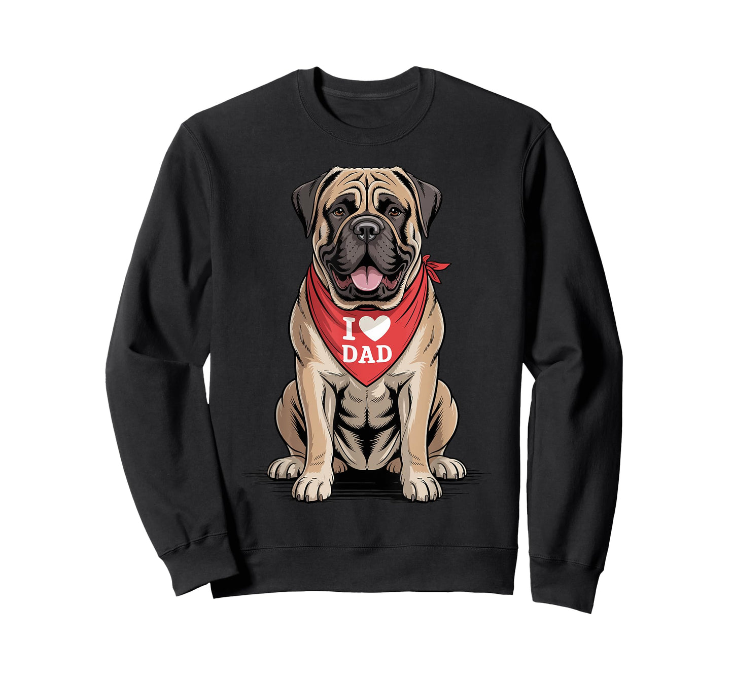 I Love Dad Bullmastiff Lover Dog Dad T-Shirt