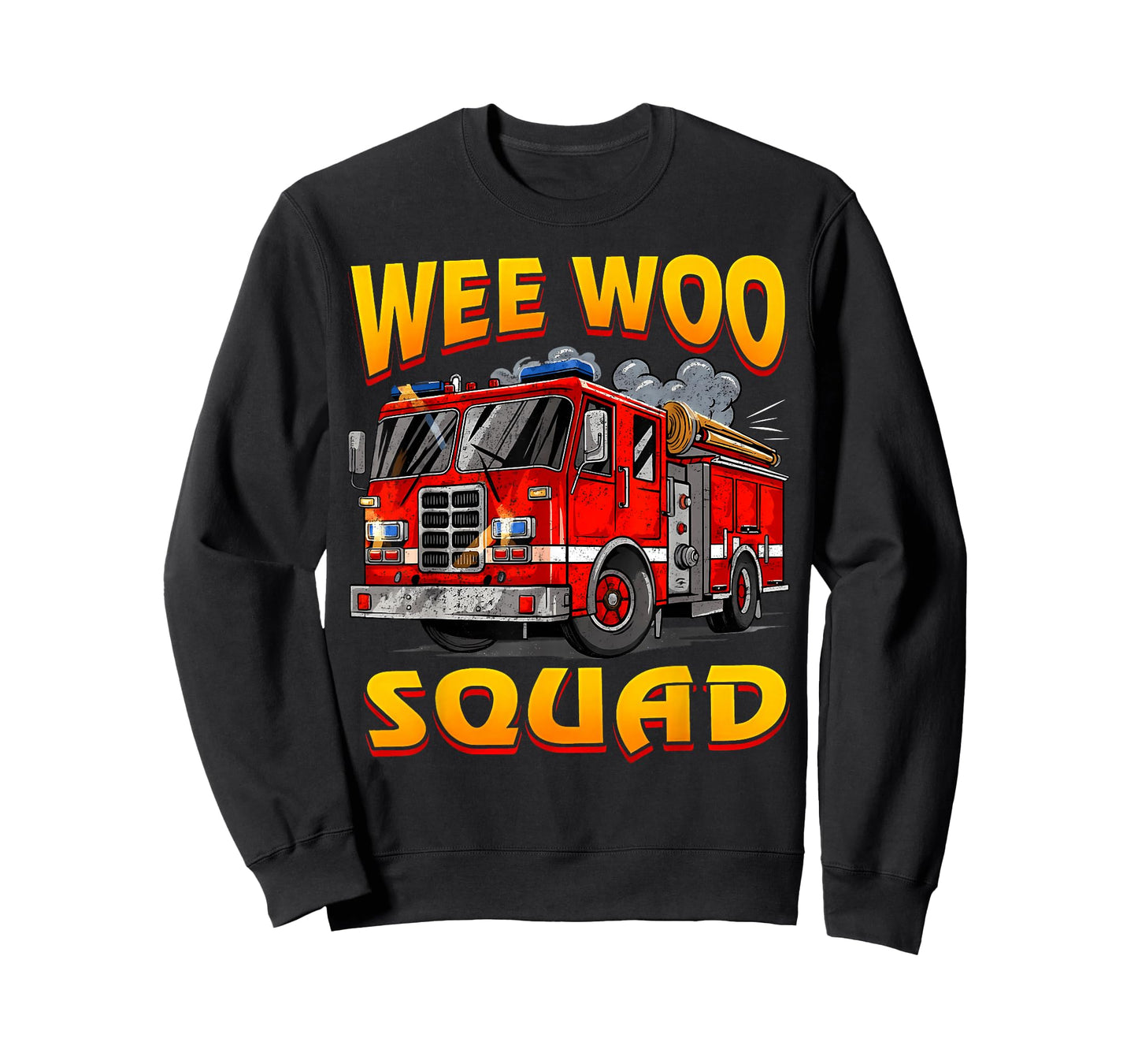 Wee Woo Squad Firefighter Truck Lover Fireman Crew Family T-Shirt