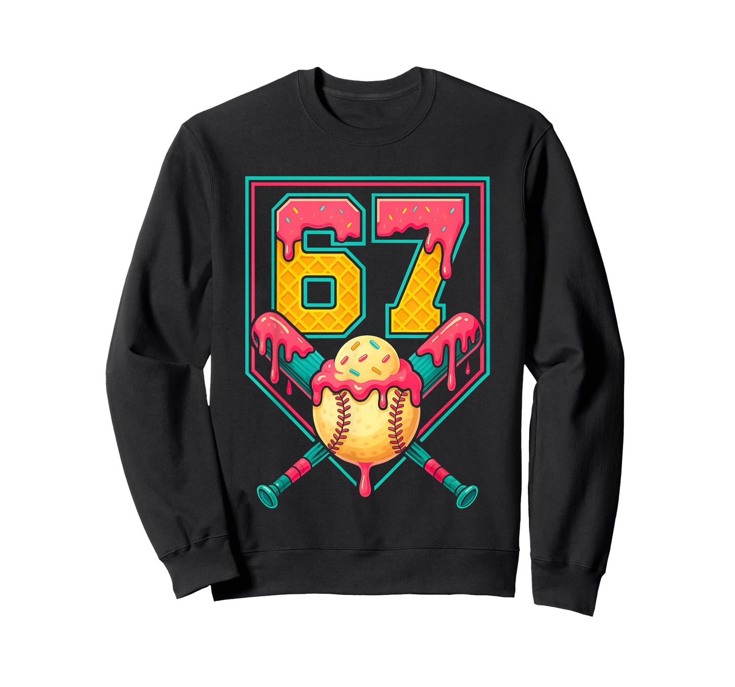 Baseball Drip Number 67 Player Or 67th Birthday Men Women T-Shirt