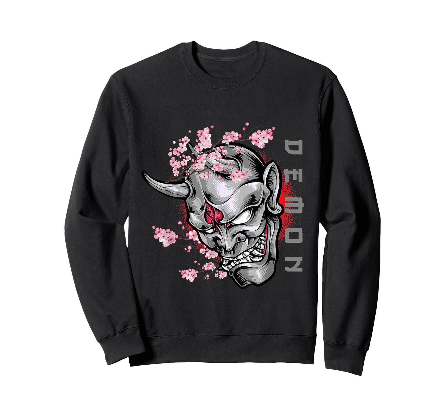Cool Japanese Demon Oni Face Otaku Anime Style Manga Art T-Shirt