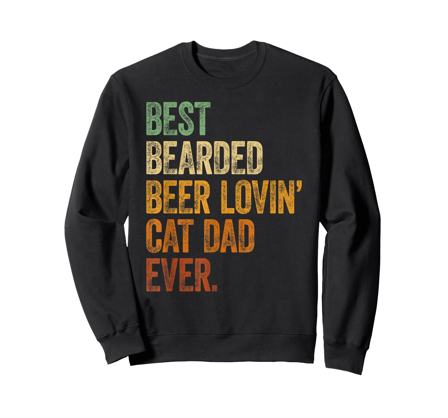 Mens Best Bearded Beer Lovin Cat Dad Shirt Pet Lover Owner Gifts T-Shirt