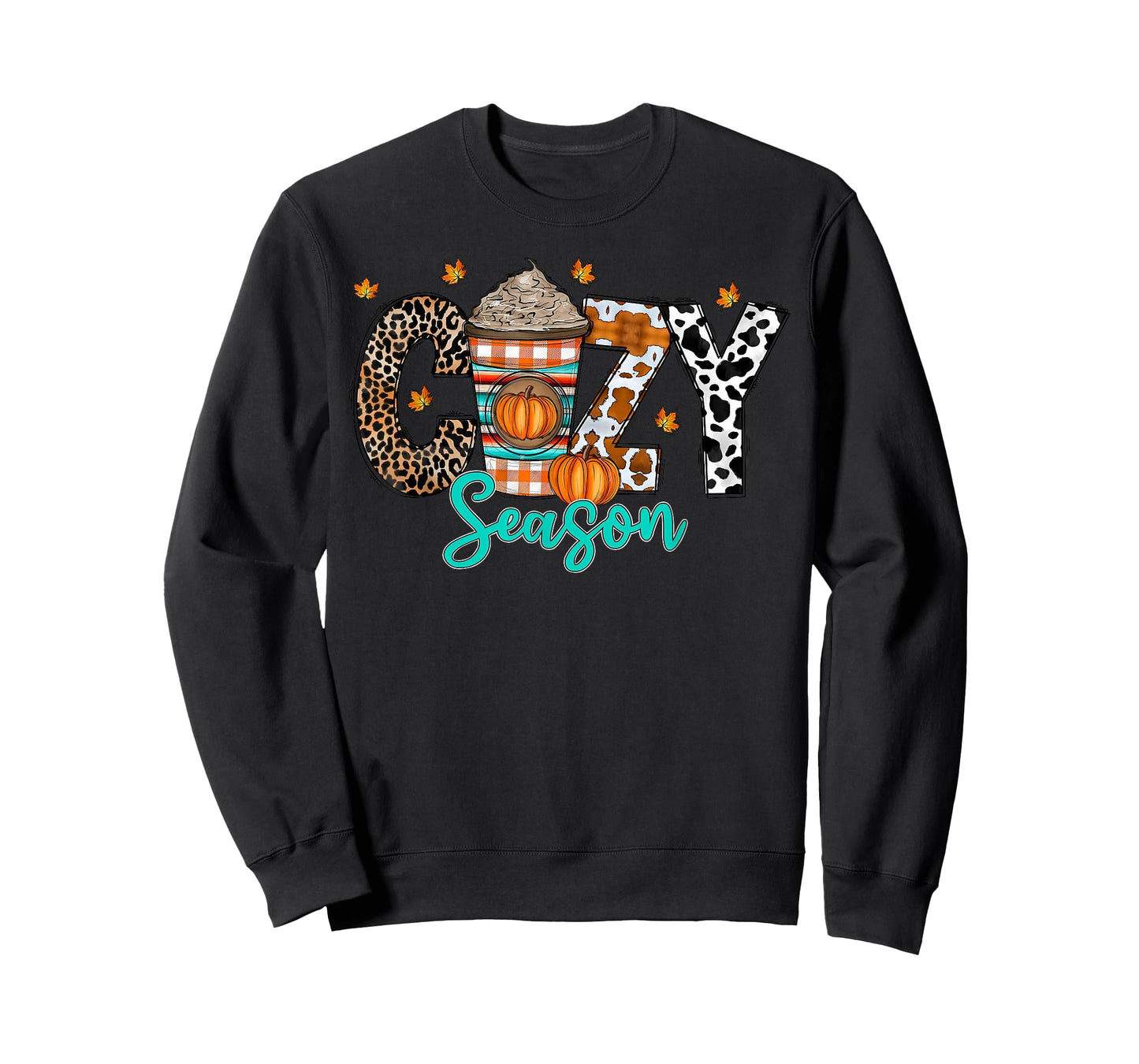 Cozy Season Pumpkin Spice Autumn Fall Leaves Thanksgiving T-Shirt