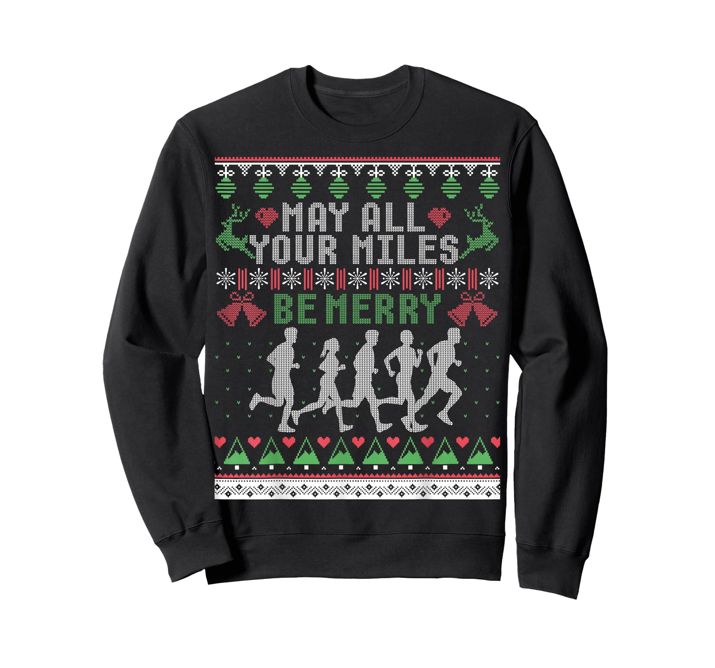 Funny Running Ugly Christmas Sweaters Shirt Runner T-Shirt