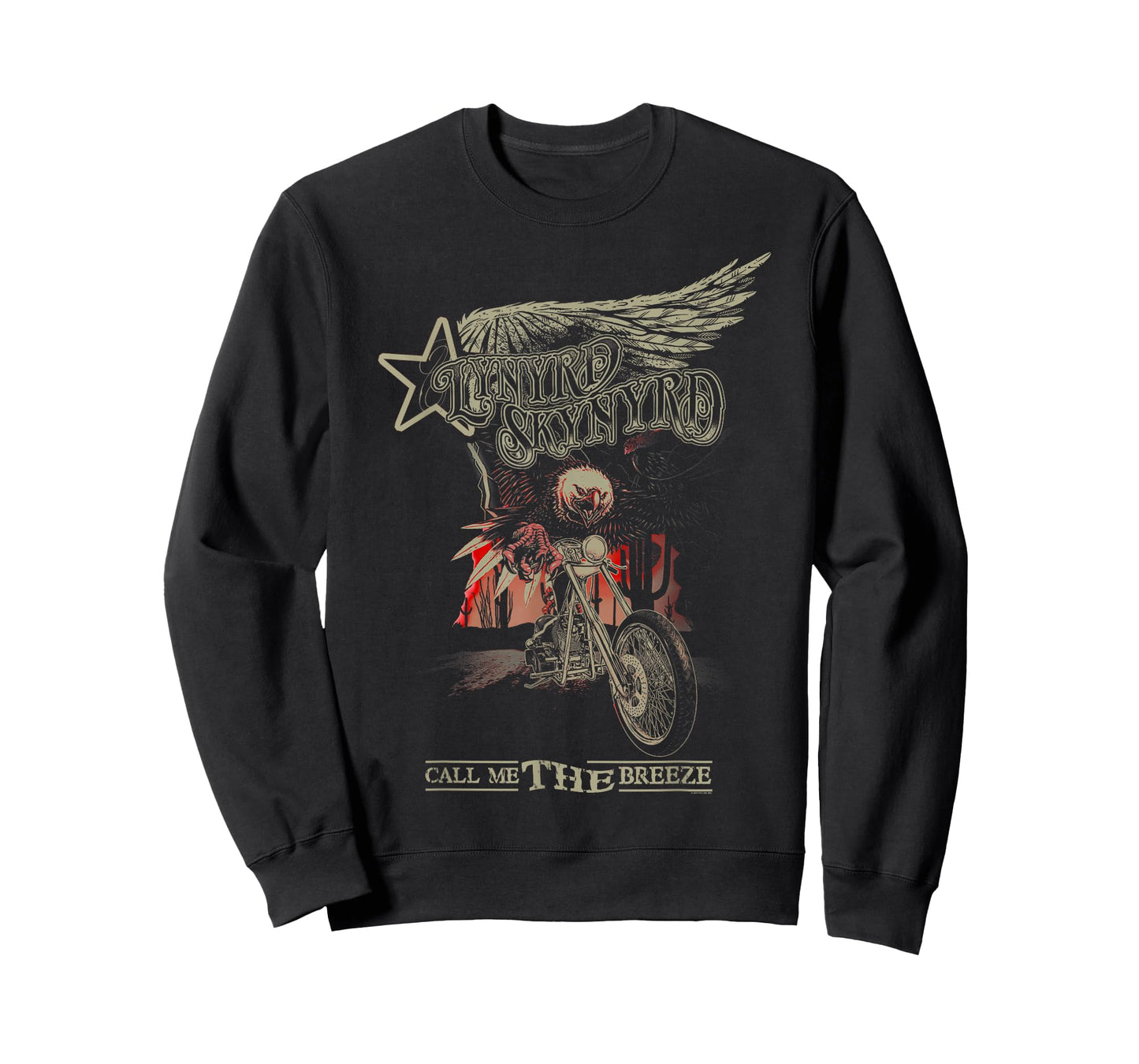 Lynyrd Skynyrd Call Me Breeze Biker Eagle Classic Rock Retro T-Shirt
