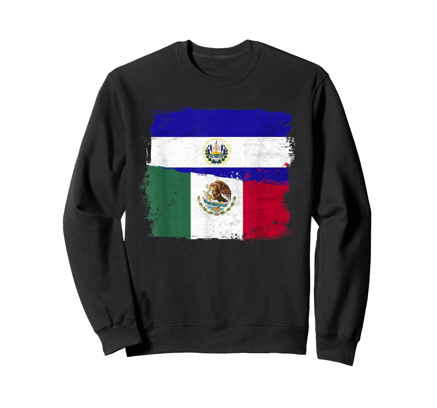 MEXICAN El Salvador Flag Half Mexican El Salvadoria Flag T-Shirt
