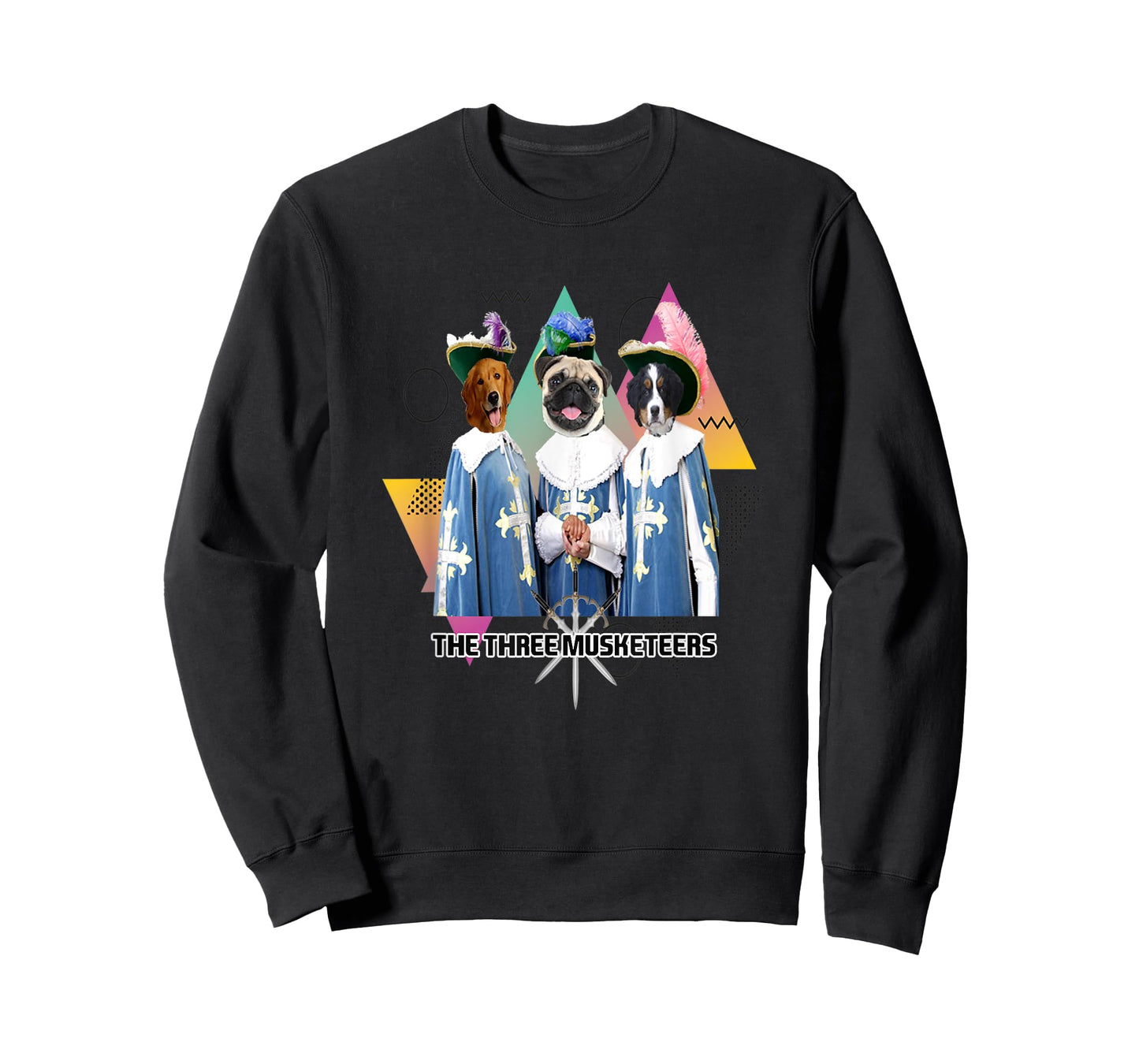 Funny Cute Three Musketeers Dogs T-Shirt T-Shirt
