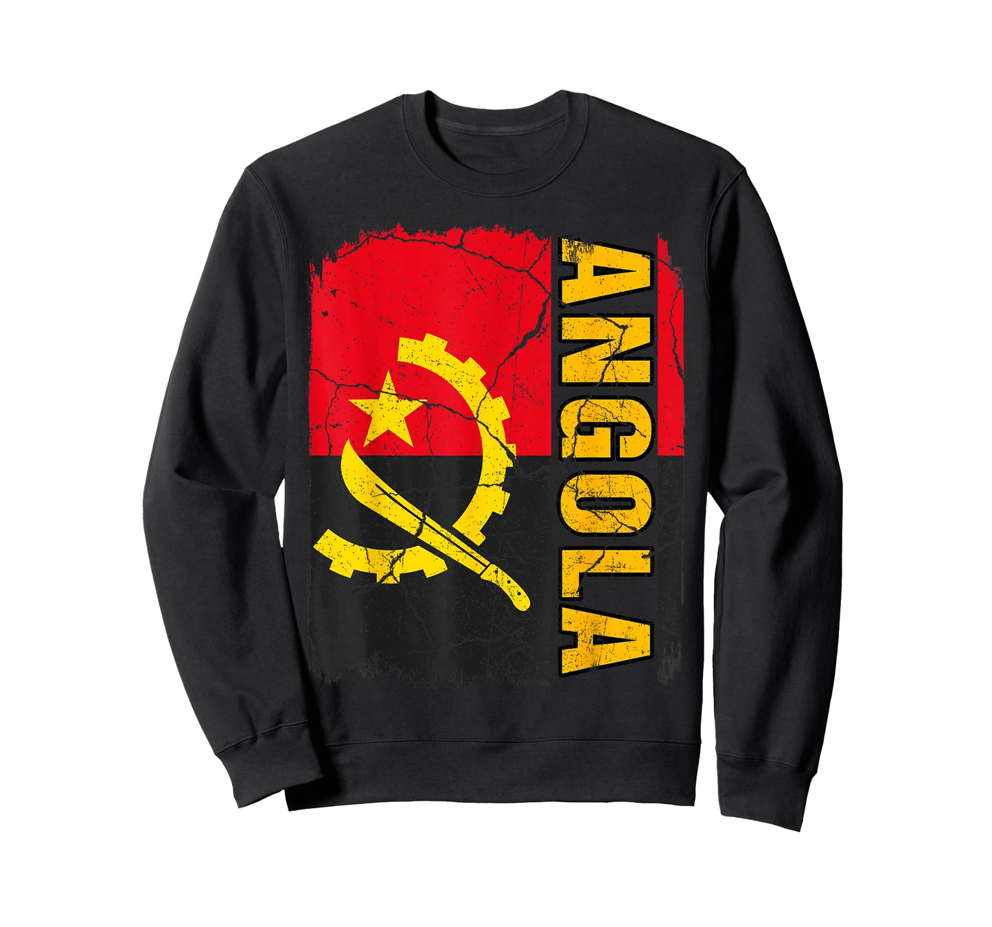 Vintage Angolan Flag Angola Pride Roots Heritage Gift T-Shirt