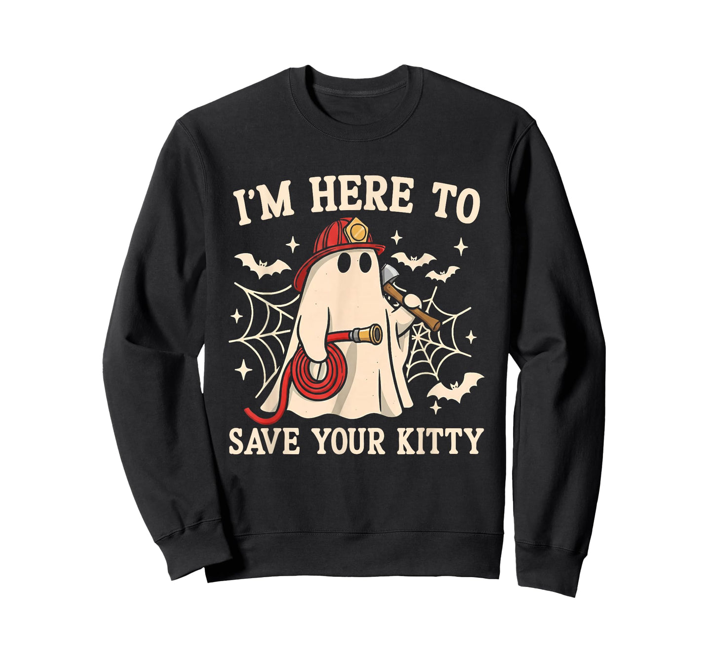 Save Your Kitty Funny Firefighter Fireman Halloween Costume T-Shirt