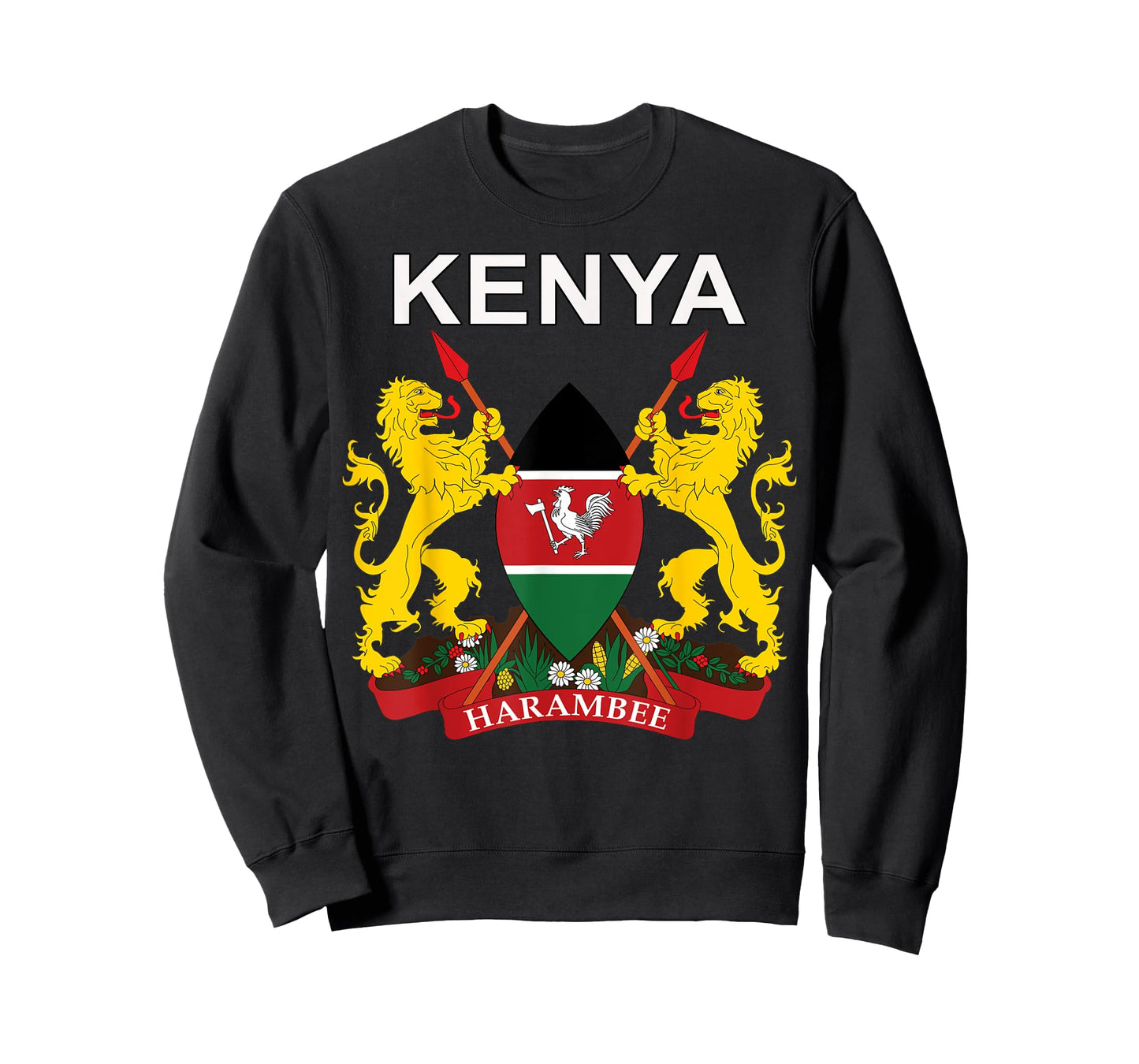 Kenya Emblem Cultural Background T-Shirt