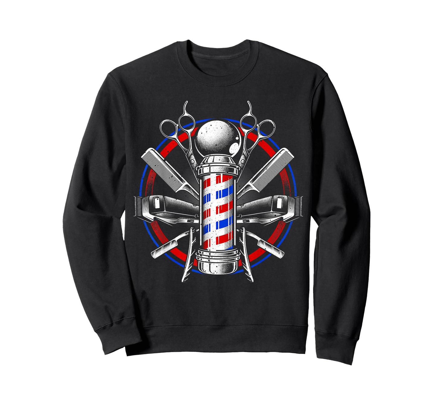 Funny Barber Gift for Men Barbershop Pole Tools Hairstylist T-Shirt Small