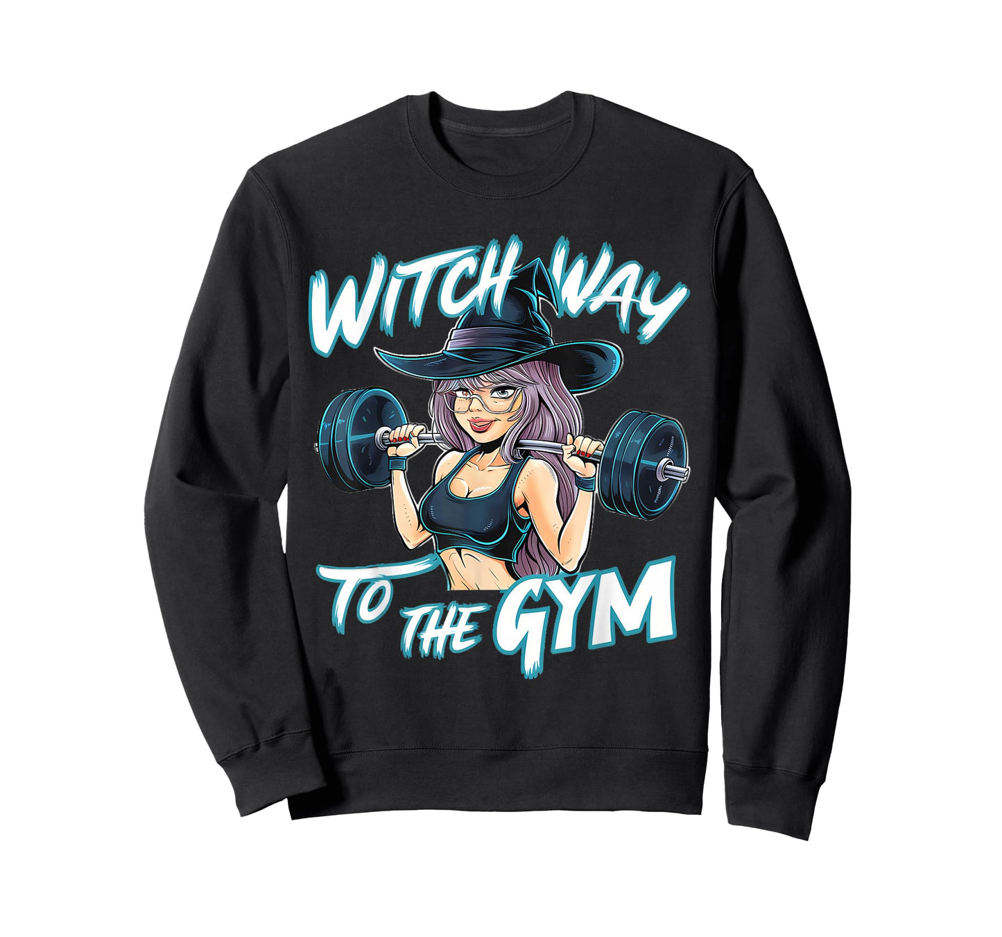 Witch Way to the Gym Halloween Workout Fitness Anime T-Shirt