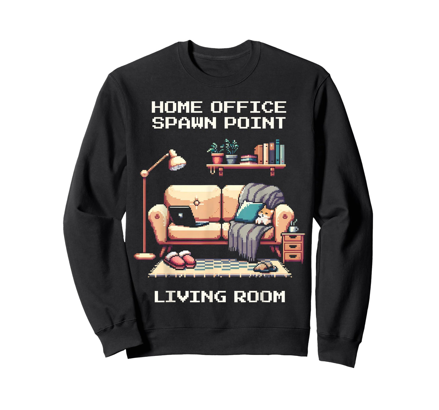 Home Office Spawn Point | Gamer Pixel Art Retro Style T-Shirt