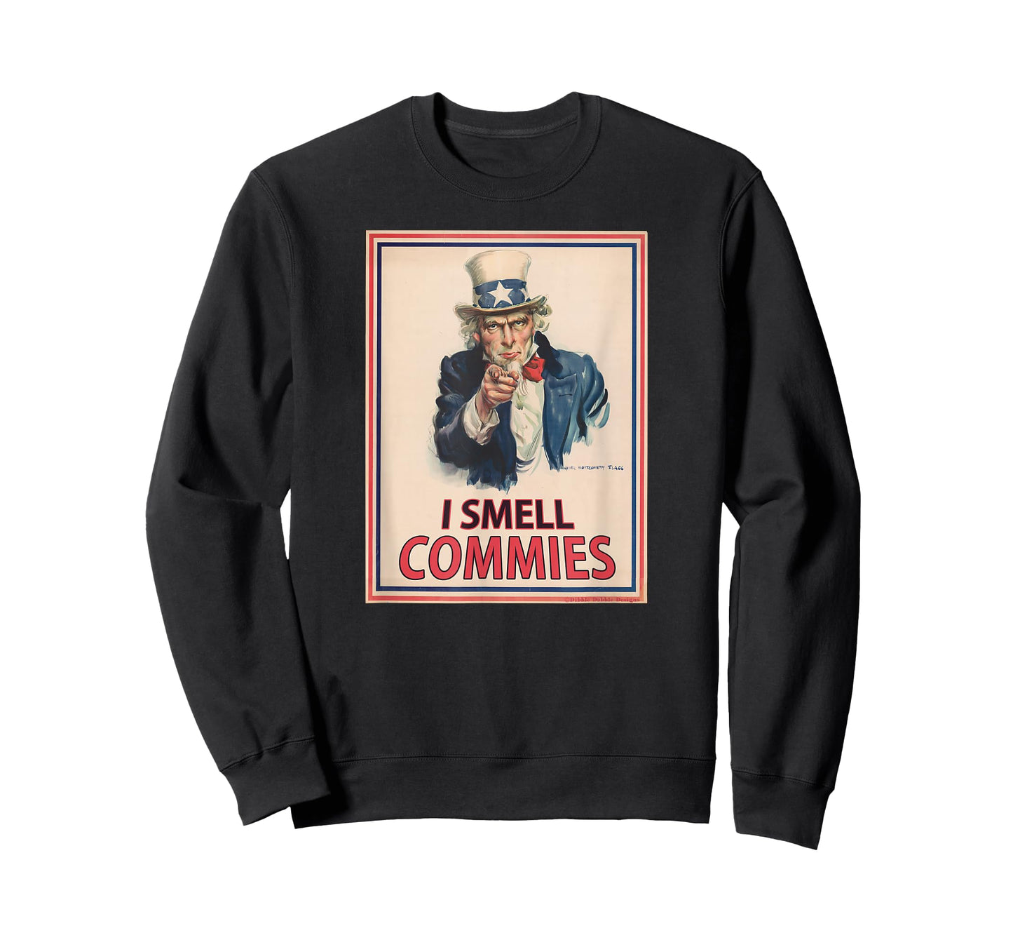 Patriotic Conservative Uncle Sam Poster I SMELL COMMIES T-Shirt